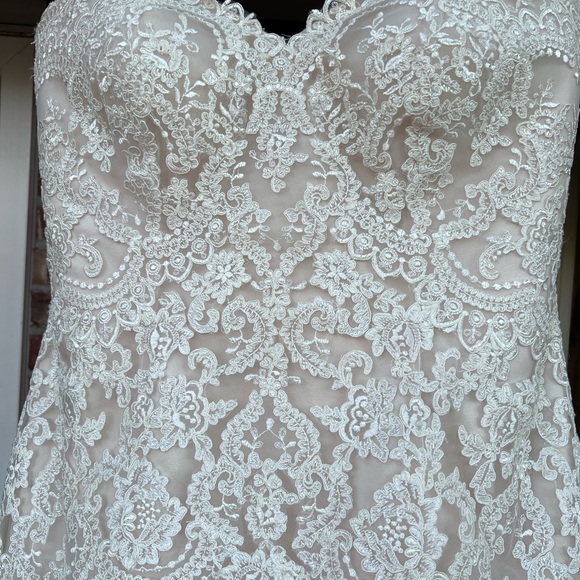 Allure Bridals Strapless Bridal Dress (Style W383) - Picture 5 of 9